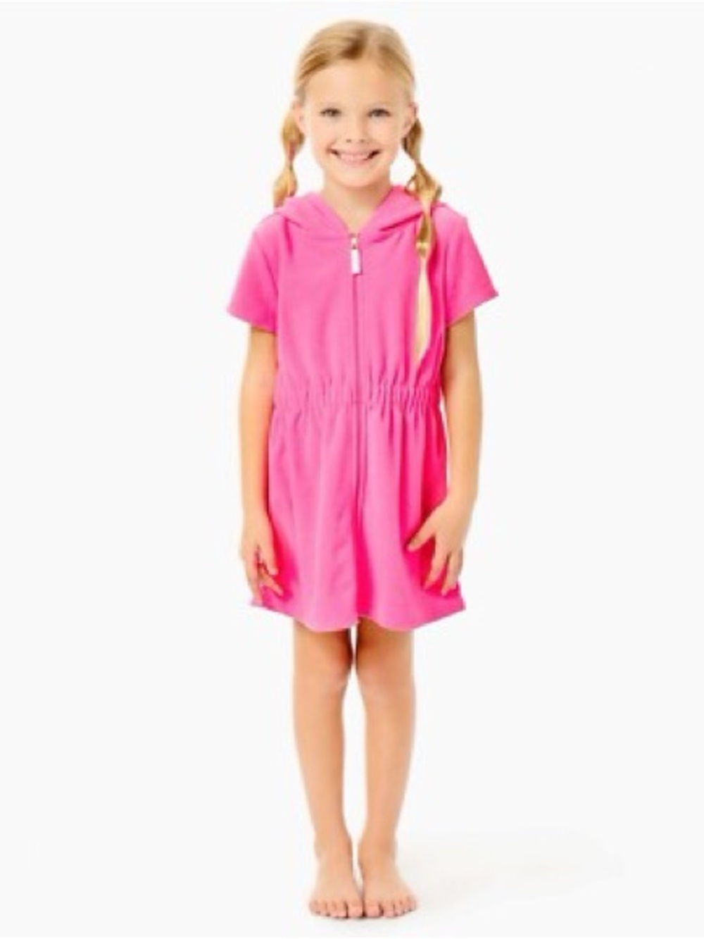 Lilly Pulitzer Little Girl's & Girl's Chaplin Hooded Cover-Up Bright Pink